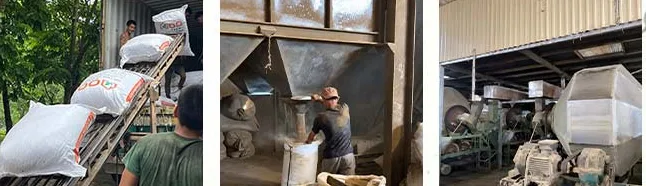 Chargement de sacs de thé pour l'expédition à l'usine Goo Farm